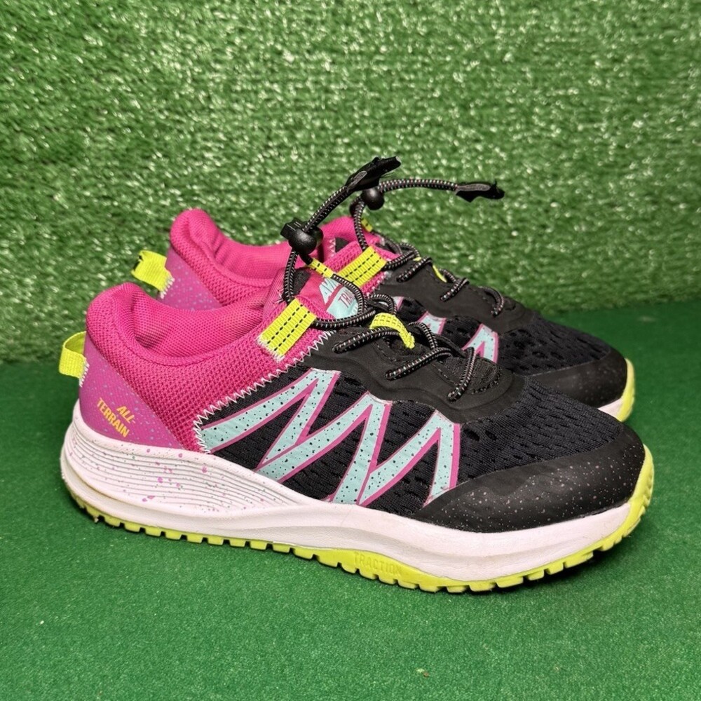 Avia‎ Little Girl Trail Runner Sneaker Black Pink Girls Size 1Y